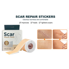 Comfortable Painless Silicone Medical Scar Tape (1.6” X 60”Roll)
