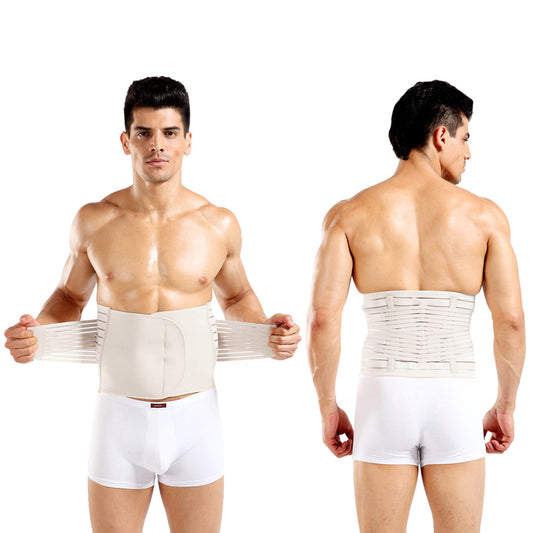 Men’s Waist Trimmer Workout Belt – Adjustable Double Compression Waist Support Wrap for Gym, Training & Back Support – Sweat Band Fitness Shaper