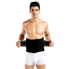 Men’s Waist Trimmer Workout Belt – Adjustable Double Compression Waist Support Wrap for Gym, Training & Back Support – Sweat Band Fitness Shaper