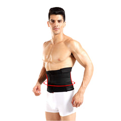 Men’s Waist Trimmer Workout Belt – Adjustable Double Compression Waist Support Wrap for Gym, Training & Back Support – Sweat Band Fitness Shaper