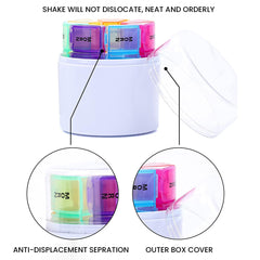 Weekly Pill Organizer – 7 Day AM/PM Pill Box with 4 Daily Compartments – BPA-Free Medication & Vitamin Case for Home & Travel
