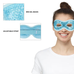 2-Pack Reusable Hot & Cold Gel Eye Mask – Cooling & Warming Therapy Eye Mask for Puffy Eyes, Dry Eyes & Relaxation – Adjustable Gel Bead Eye Wrap for Sleep & Eye Care