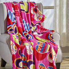 Cozy Vibes: Ultra Soft Plush Throw Blanket – Lightweight 50" x 60" Blanket for Couch, Bed & Travel – Warm, All-Season, Machine Washable