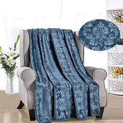 Cozy Vibes: Ultra Soft Versailles Microplush Throw Blanket – Lightweight All-Season 50" x 60" – Perfect for Couch, Bed & Travel – Machine Washable