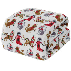 Holiday & Christmas Micro Plush Throw Blanket – Ultra Soft 50" x 60" Cozy Blanket for Couch, Bed & Movie Nights – Lightweight, Warm, Machine Washable Gift Essential