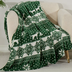 Winter Wonderland Holiday Throw Blanket – Soft & Cozy Fleece Vibes for Bed, Couch, or Dorm – Lightweight, Machine Washable, Aesthetic Snowy Gift Blanket (50" x 70")