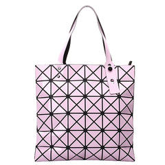 Geometric Tote Bag for Women – Modern Shoulder Handbag for Work, Shopping & Everyday Use, Fashion Tote Purse with Spacious Interior, Silver, Lilac, Pink or Blue
