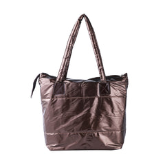 Padded PU Leather Tote Bag for Women – Large Zip Top Shoulder Handbag with Waterproof Finish, Spacious Everyday Purse for Work, School, Shopping & Travel