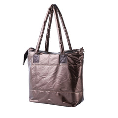 Padded PU Leather Tote Bag for Women – Large Zip Top Shoulder Handbag with Waterproof Finish, Spacious Everyday Purse for Work, School, Shopping & Travel